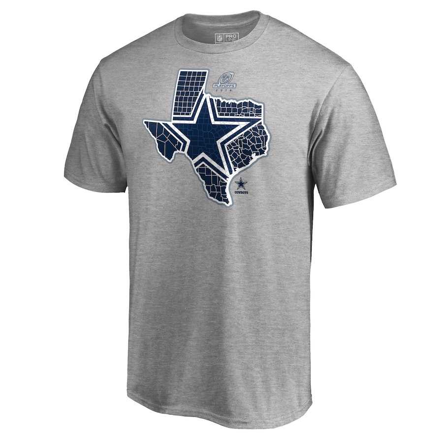 Men's Cowboys Gray 2018 NFL Playoffs T-Shirt,We sell and wholesale Men's Cowboys Gray 2018 NFL Playoffs T-Shirt on line form chian!